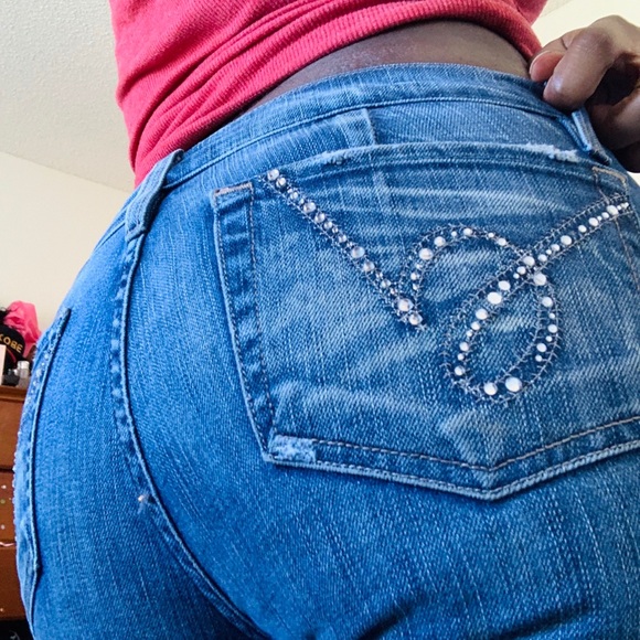 Vintage Bebe Rhinestone Jeans - Picture 1 of 5